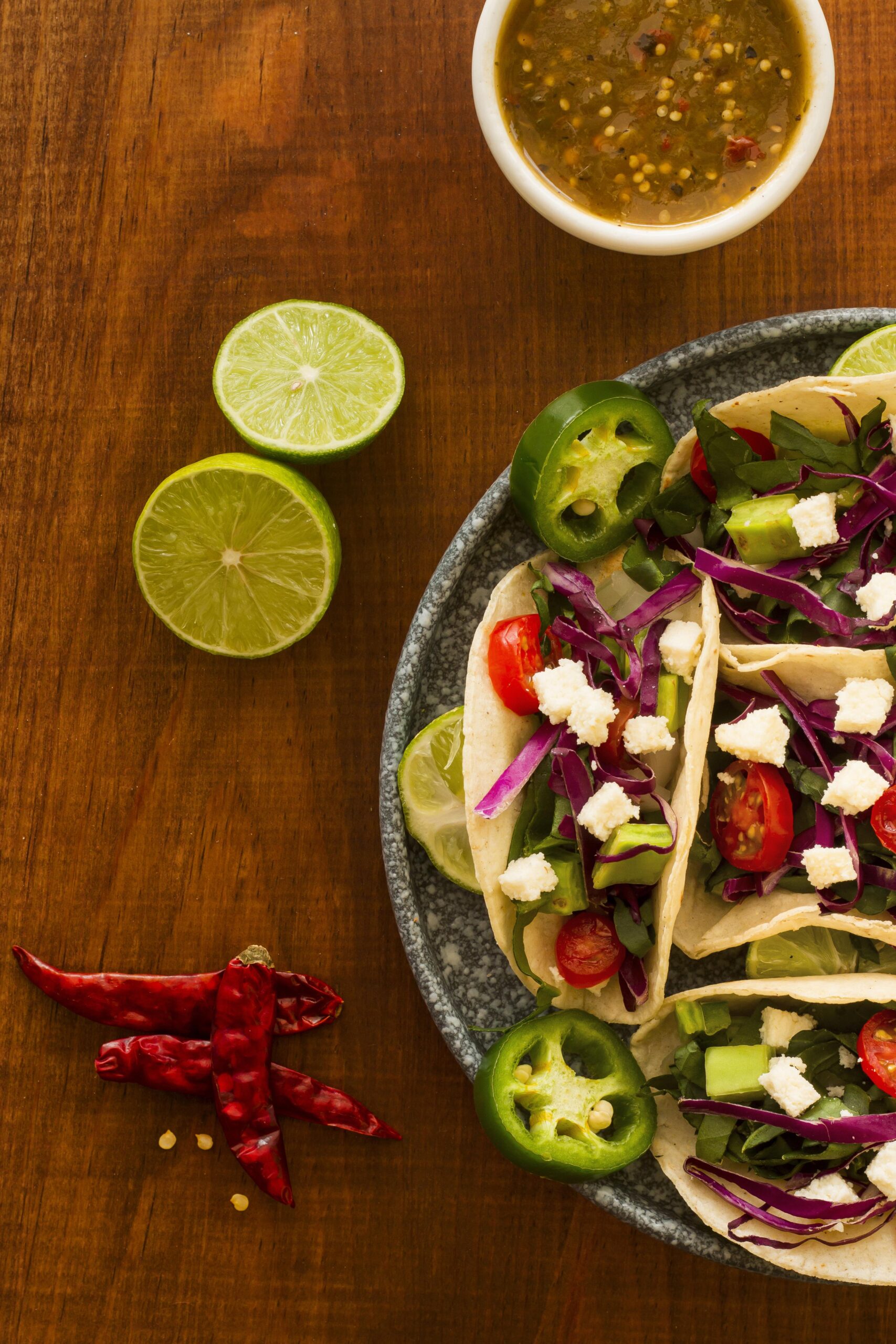 concepto de comida mexicana plano lay